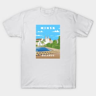 Minsk, Belarus.Retro travel poster T-Shirt